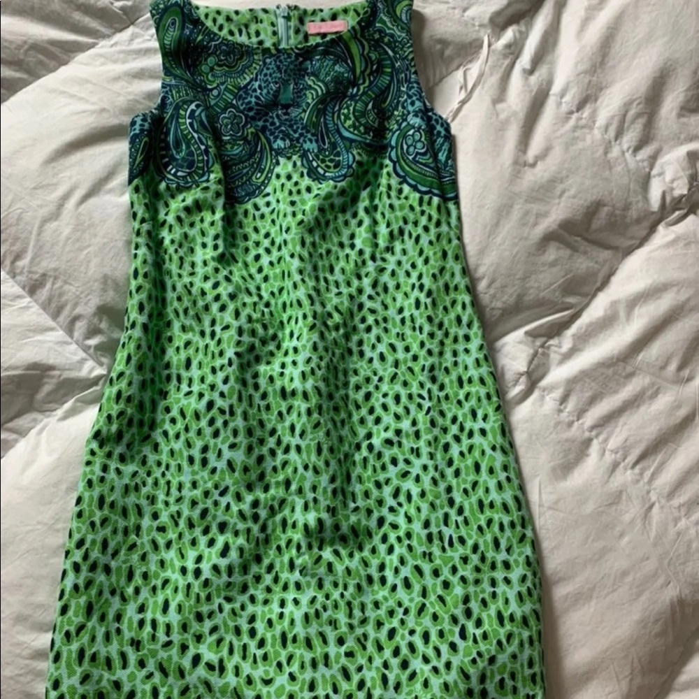 Lilly Pulitzer animal print dress in green